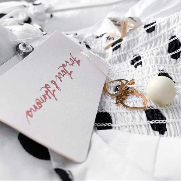 FOR LOVE & LEMONS lexington polka dot romper, s - Picture 10 of 13